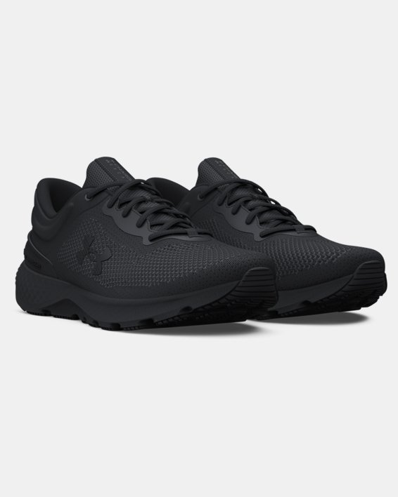 Men's UA Charged Escape 4 Knit Running Shoes in Black image number 3